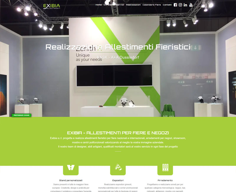 Creazione Sito Web Azienda Allestimenti Fieristici Exhibition